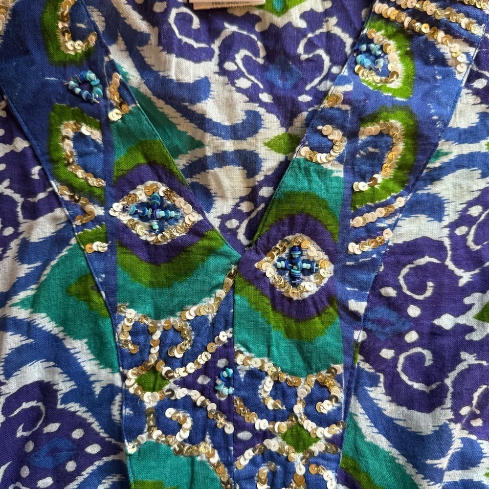 Antica Sartoria by Giacomo Cinque Short Dress Beachwear Resort V Neck One Size - Picture 11 of 13